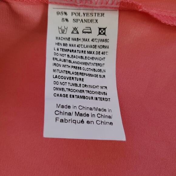 EKOUAER Women's Robe GLOSSY SATIN Coral Pink OPEN NO BELT Women's Small - Picture 9 of 9